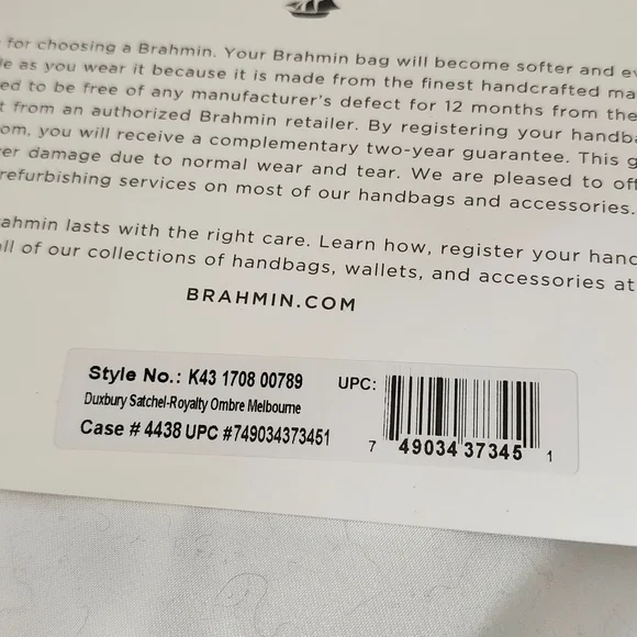 Brahmin Iridescent Blue and Green Shoulder Bag - Picture 11 of 11